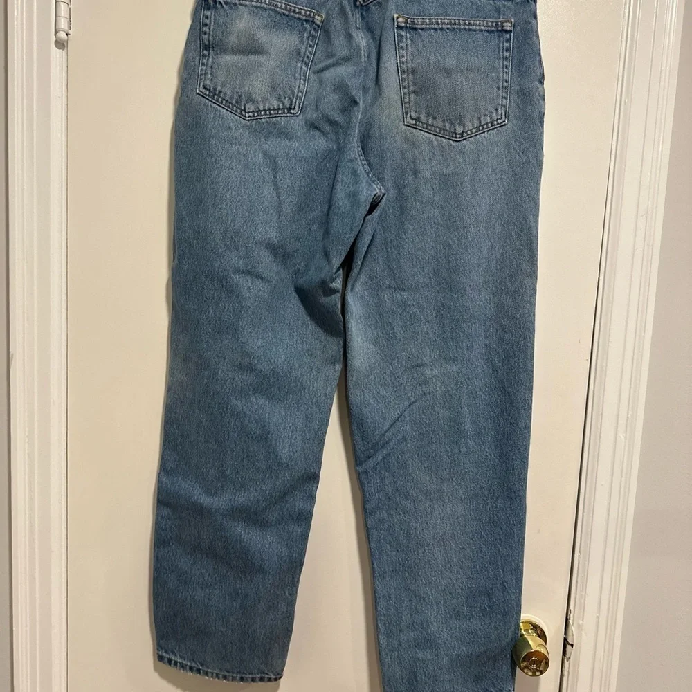 LL Bean Relaxed Fit Baggy Medium Wash Blue Denim Jeans Mens 36x32 Cotton.